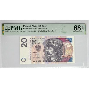 20 złotych 2012 - AA - PMG 68 EPQ