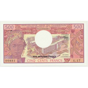 Cameroon, 500 Francs 1983