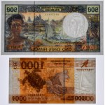 Francúzska Polynézia, sada 500 - 1 000 frankov (1990-2014) (2 položky).