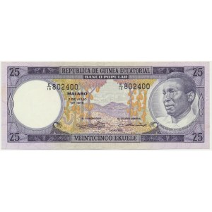 Rovníková Guinea, 25 ekuele 1975