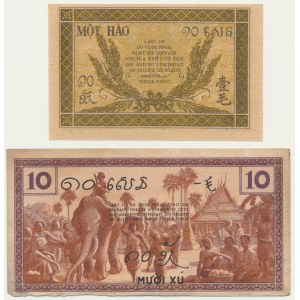 French Indochina, lot 10 Cents (1939-42)(2 pcs.)