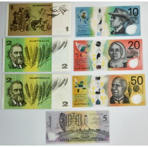 Australien, Satz von $1-50 (7 Stück).