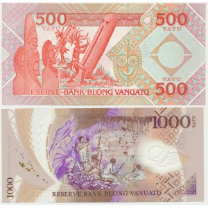 Vanuatu, lot 500-1.000 Vatu (1992-2014)(2 pcs.)