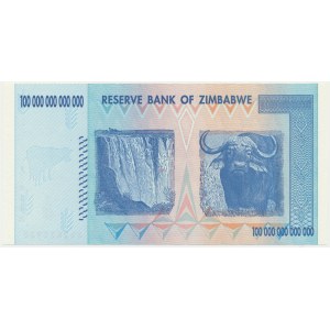 Simbabwe, 100 Billionen Dollar 2008 - AA -.