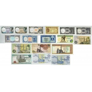 Egipt, zestaw banknotów (17 szt.)