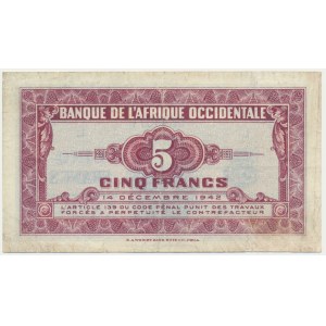 Westafrika, 5 Franken 1942