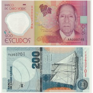 Kapverdské ostrovy, sada 200 escudo 2005-14 (2 kusy).