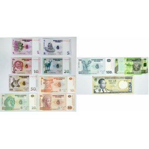 Kongo, zestaw 1 centime -1.000 franków 1964-2013 (11 szt.)
