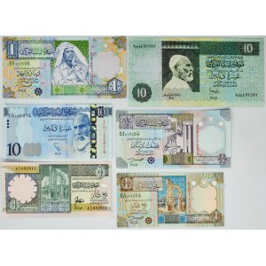 Libia, zestaw 1/4 - 10 dinarów (6 szt.)