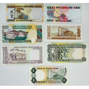 Sierra Leone, lot 1-2.000 Leones 1984-2010 (7 pcs.)