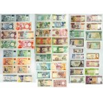 Afrika, veľký súbor afrických bankoviek (približne 170 kusov).