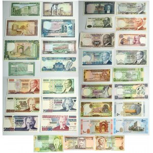 Asie, sada bankovek (33 kusů)