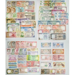 Asien, Banknotensatz (ca. 82 Stück)