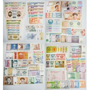 Asien, Banknotensatz (ca. 93 Stück)