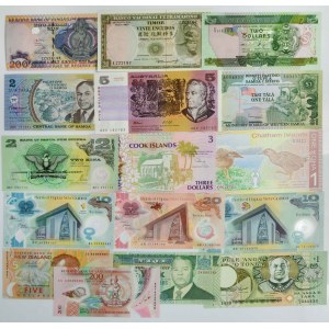 Oceania, zestaw banknotów (16 szt.)