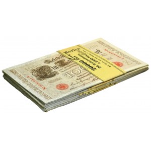 Deutschland, Bankpaket 1.000 Mark 1910 (5 Stück).