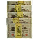 Germany, bank bundle 1.000 Mark 1910 (5 pcs.)