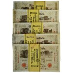 Niemcy, paczka bankowa 1.000 marek 1910 (5 szt.)