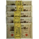 Germany, bank bundle 1.000 Mark 1910 (5 pcs.)