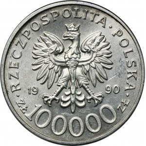 100,000 PLN 1990 Solidarity - TYPE C