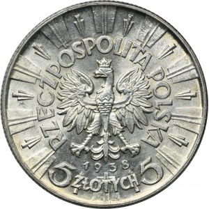 Piłsudski, 5 złotych 1938