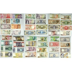 Jižní Amerika, sada bankovek (cca 150 kusů)
