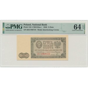 2 gold 1948 - BS - PMG 64 EPQ