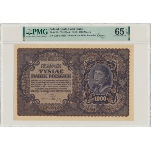 1 000 mariek 1919 - III. séria AF - PMG 65 EPQ