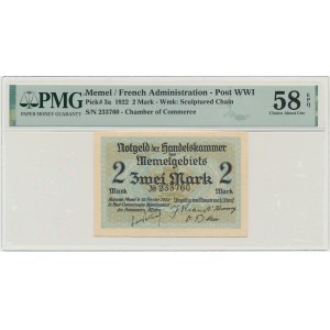 Memel (Klaipeda), 2 Mark 1922 - PMG 58 EPQ