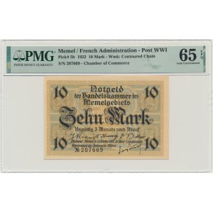 Memel, 10 Mark 1922 - PMG 65 EPQ