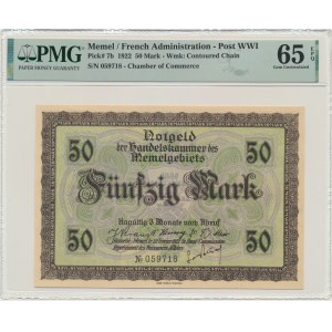 Memel (Klaipeda), 50 marek 1922 - PMG 65 EPQ