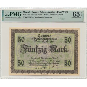 Memel (Klaipeda), 50 Mark 1922 - PMG 65 EPQ