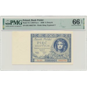 5 Gold 1930 - Ser.BX. - PMG 66 EPQ