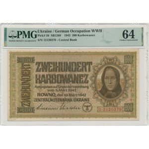 Ukraine, 200 Karbovanez 1942 - PMG 64