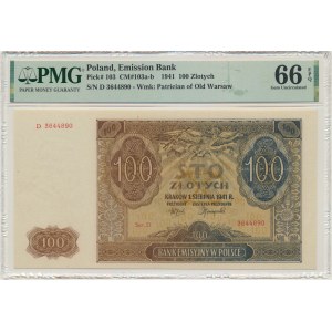 100 zlatých 1941 - D - PMG 66 EPQ
