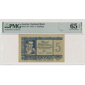 Österreich, 5 Schillinge 1945 - PMG 65 EPQ