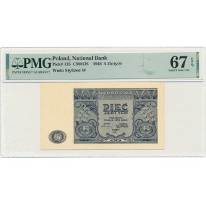 5 złotych 1946 - PMG 67 EPQ