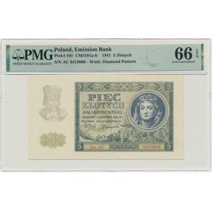 5 Gold 1941 - AC - PMG 66 EPQ