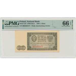 2 złote 1948 - BB - PMG 66 EPQ