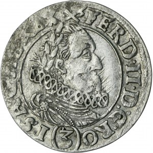 Slezsko, Habsburkové, Ferdinand II, 3 Krajcary Wrocław 1627 HR