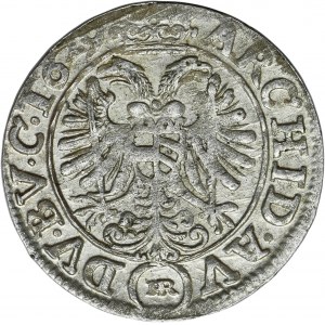 Silesia, Habsburg rule, Ferdinand II, 3 Kreuzer Breslau 1629 HR