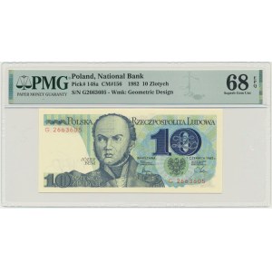 10 złotych 1982 - G - PMG 68 EPQ