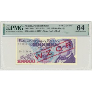 100.000 zl 1993 - MODELL - A 0000000 - Nr.0178 - PMG 64