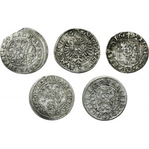 Set, Austria and Poland, Ferdinand II and Sigismund III Vasa, 3 Kreuzer and 3 Polker (5 pcs.)