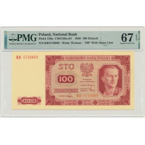 100 złotych 1948 - KR - PMG 67 EPQ