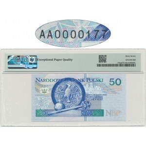 50 złotych 1994 - AA 0000177 - PMG 67 EPQ - niski numer