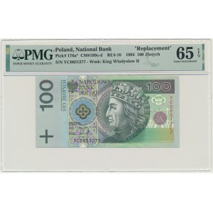 100 zlotých 1994 - YC - PMG 65 EPQ - náhradná séria