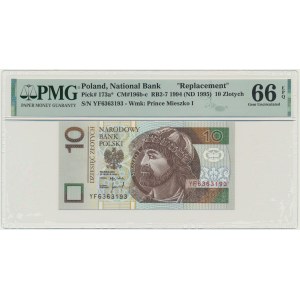 10 zlatých 1994 - YF - PMG 66 EPQ - náhradní série