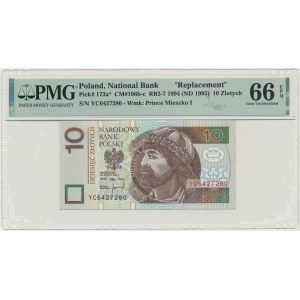 10 złotych 1994 - YC - PMG 66 EPQ - seria zastępcza