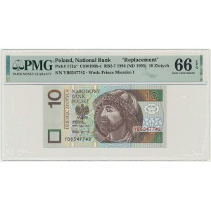 10 zlatých 1994 - YB - PMG 66 EPQ - náhradná séria